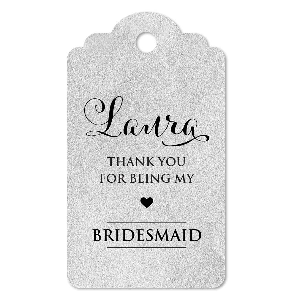 Gold Foiled Thank you Wedding Favor Tags, Personalized Wedding