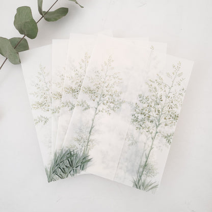 greenery vellum jacket for wedding invitation - XOXOKristen