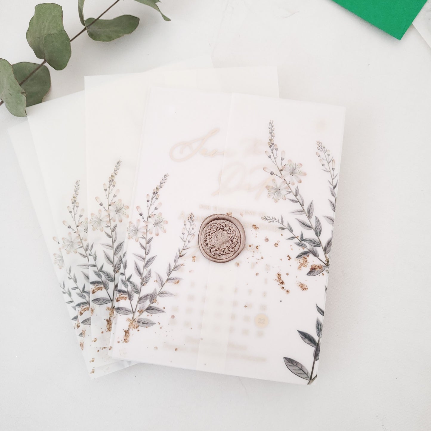 lavender vellum jacket for wedding invitations - XOXOKristen