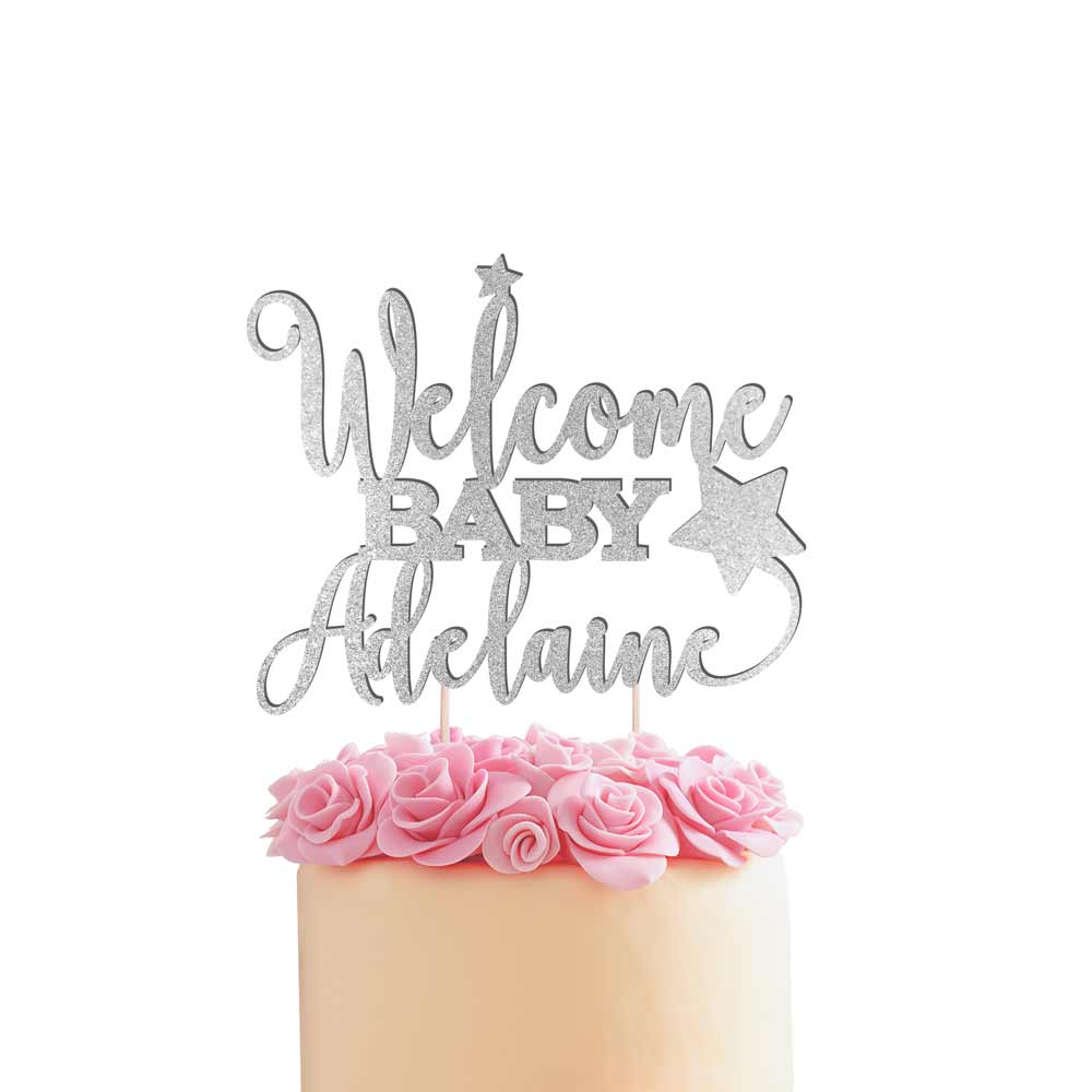Vivi's Party Design | Welcome Baby Cake Topper